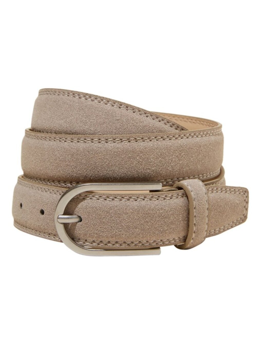 Cotton On Men's Slim Faux Suede Belt Ivory M/L - Picture 2 of 2